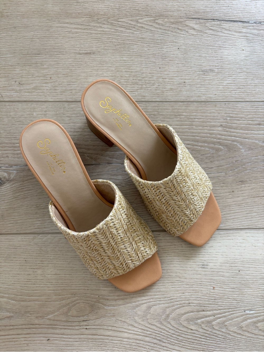 SEYCHELLES Raffia Heeled Mules - Adapt from Anthropologie Size 7.5 - Picture 5 of 6